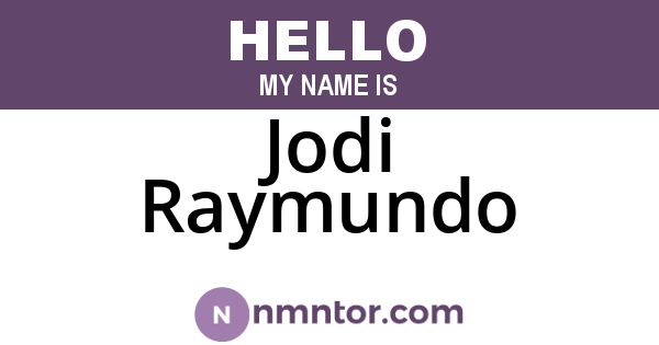 Jodi Raymundo
