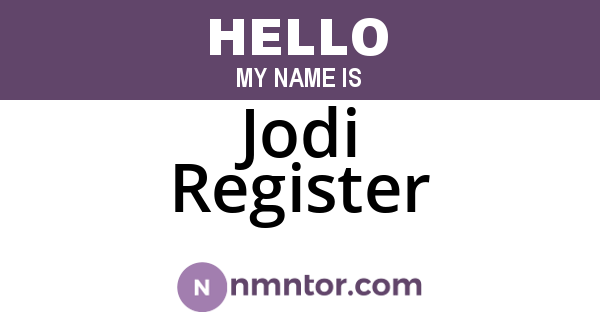 Jodi Register