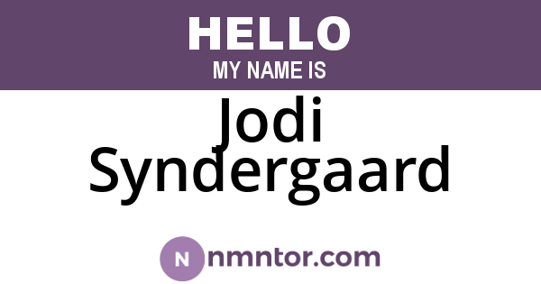 Jodi Syndergaard