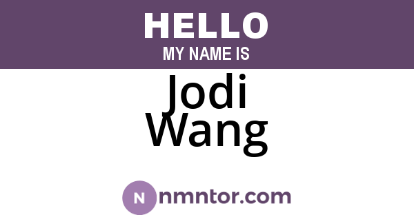 Jodi Wang