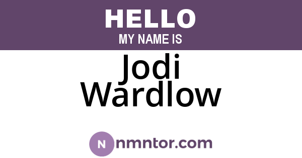 Jodi Wardlow