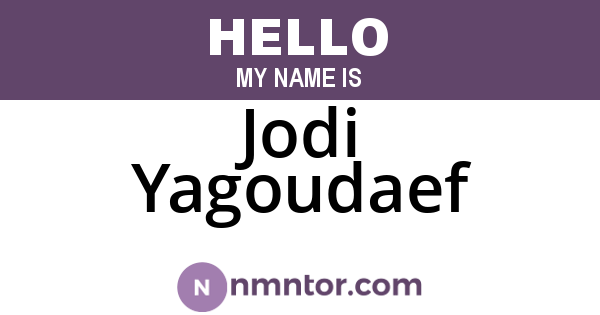 Jodi Yagoudaef