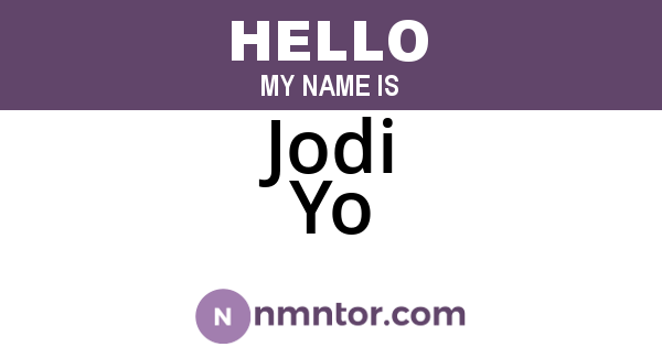 Jodi Yo