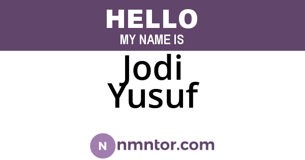 Jodi Yusuf