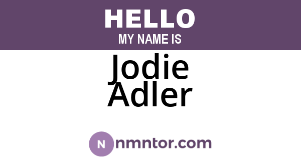 Jodie Adler