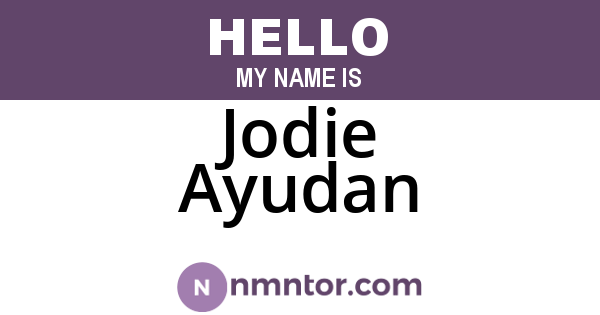 Jodie Ayudan