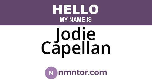 Jodie Capellan