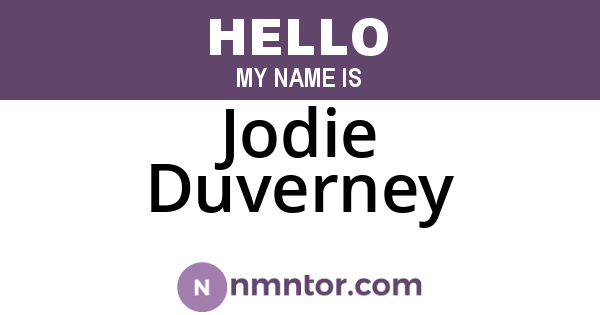 Jodie Duverney