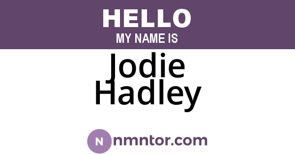 Jodie Hadley