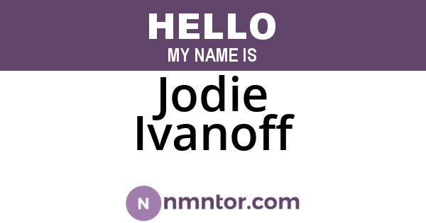 Jodie Ivanoff