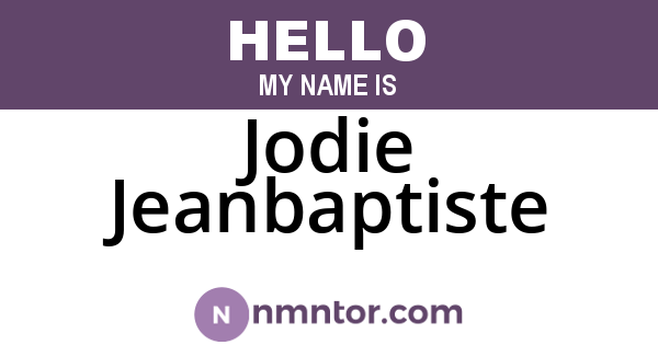 Jodie Jeanbaptiste