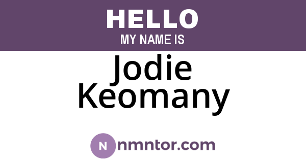 Jodie Keomany