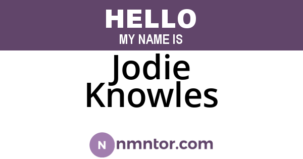 Jodie Knowles