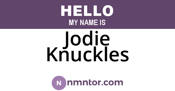 Jodie Knuckles