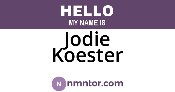 Jodie Koester
