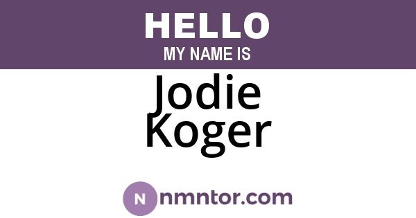Jodie Koger