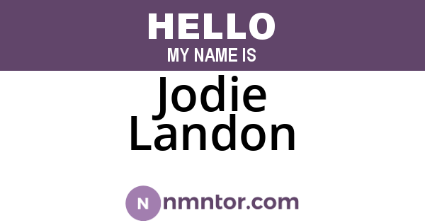 Jodie Landon