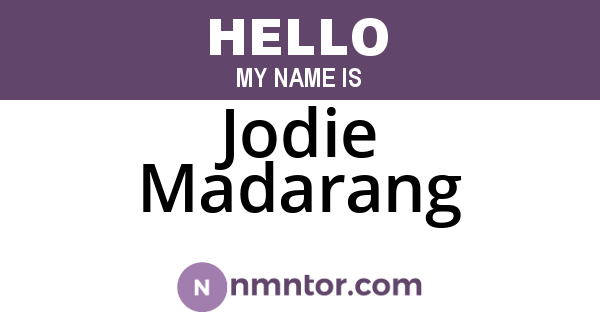 Jodie Madarang