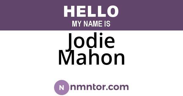Jodie Mahon