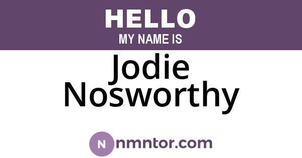 Jodie Nosworthy