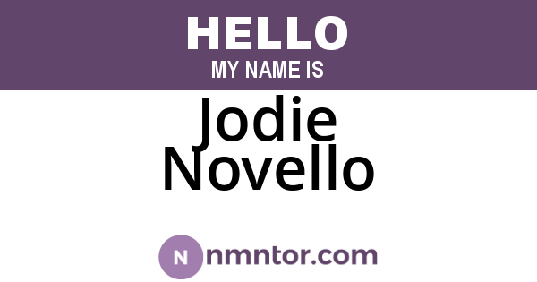 Jodie Novello