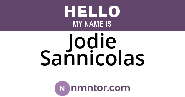Jodie Sannicolas