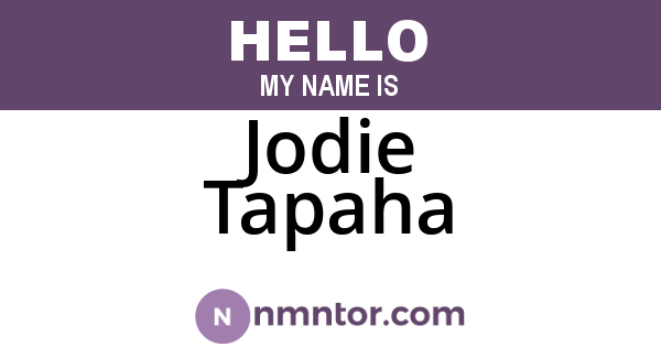 Jodie Tapaha