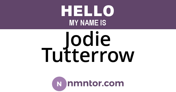 Jodie Tutterrow