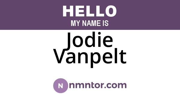 Jodie Vanpelt