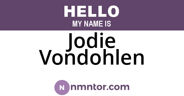 Jodie Vondohlen