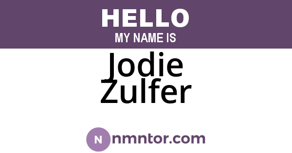 Jodie Zulfer