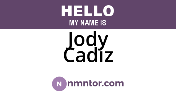 Jody Cadiz