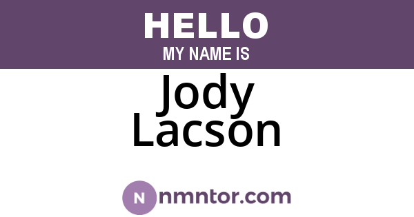 Jody Lacson