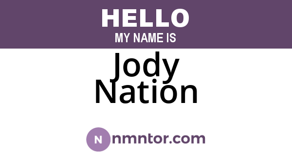 Jody Nation