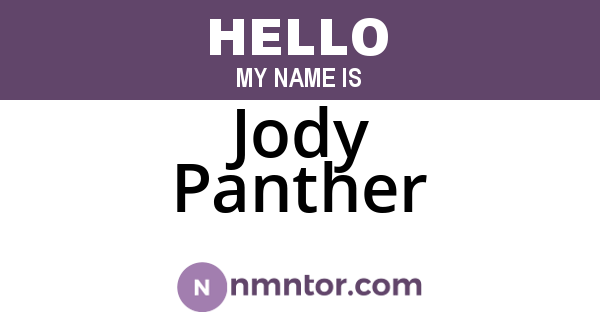 Jody Panther