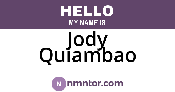 Jody Quiambao