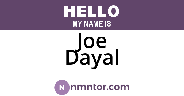 Joe Dayal