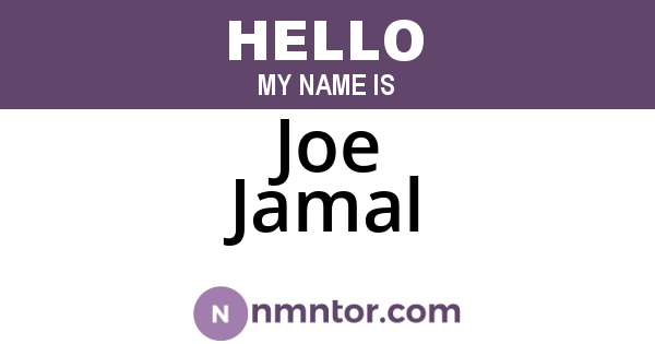 Joe Jamal