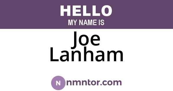 Joe Lanham