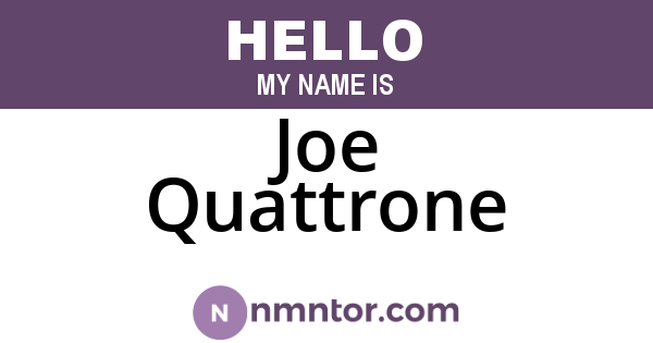 Joe Quattrone