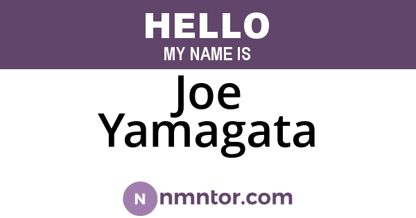 Joe Yamagata