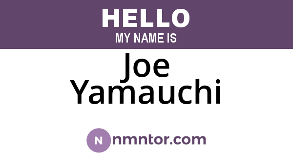 Joe Yamauchi