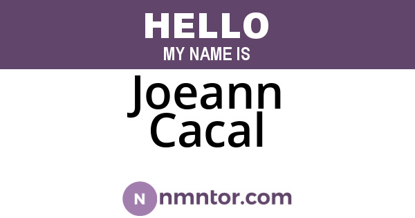 Joeann Cacal