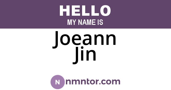 Joeann Jin