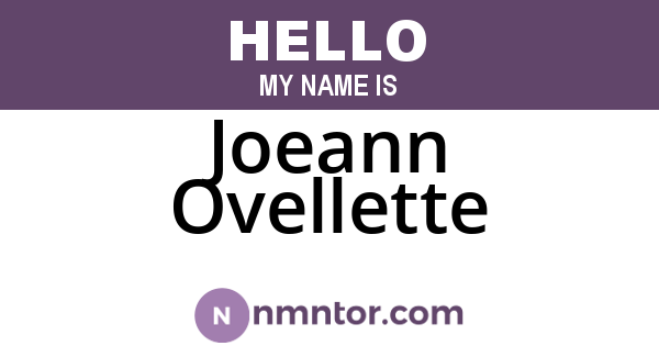 Joeann Ovellette