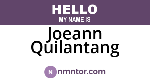 Joeann Quilantang