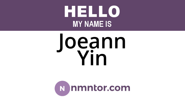 Joeann Yin