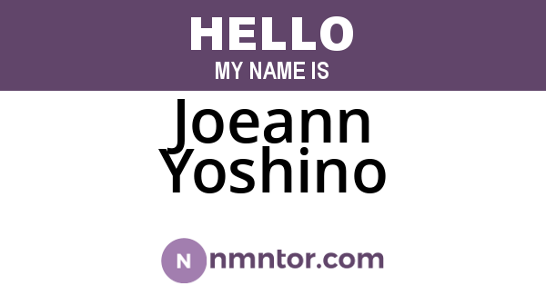Joeann Yoshino