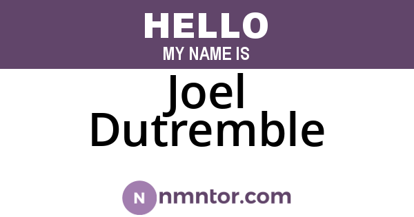 Joel Dutremble