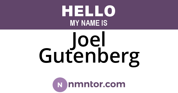 Joel Gutenberg